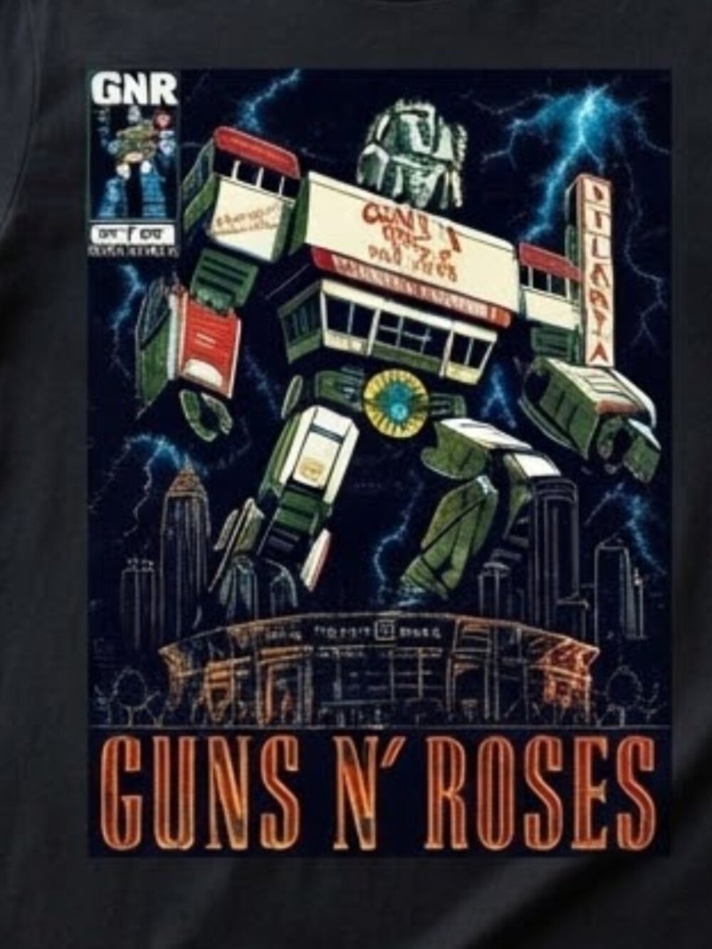 Guns N' Roses World Tour 2026 Flame Skull Black T-Shirt S-4XL - Picture 2 of 3